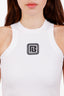 Balmain White/Black Logo Tank Size XS