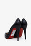 Christian Louboutin Black Leather Platform Heels Size 38