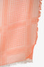 Armani Collezioni 2014 Orange/Cream Woven Scarf