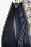 Christian Dior 2019 Navy Blue/Beige Oblique Jacquard Small Saddle Pouch On Chain