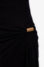 Loewe Black Ribbed Embellished Pebble Dress Size L