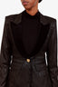 Smythe Black Cotton Patterned Velvet Detailed Suit Size 00 or 2