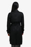 Dolce & Gabbana Black Double Breasted Trench Coat Size 40