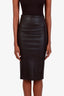 Mackage Black Leather Pencil Midi Skirt Size 0