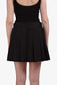 Sacai Black Wool Cotton Pleated Mini Skort Size 4