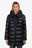 Moncler Navy Down 'Suyen' Midi Coat Size 1