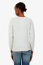 Brunello Cucinelli Grey Cashmere Wool Blend Crew Neck Sweater Estimated Size XS