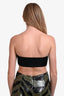 Prada 2021 Black Re-Nylon Logo Plaque Bandeau Top Size 40