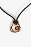 Collier en cuir avec pendentif cœur Happy Diamond en or rose Chopard