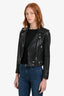 Sandro Black Leather Biker Jacket Size 1