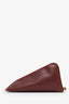 Loewe Burgundy Leather Embossed Anagram Logo Triangular Pouch