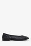 Pre-Loved Chanel™ Black Quilted Leather Ballet Flat Size 37.5
