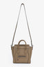 Celine Taupe Leather Nano Luggage Bag With Strap