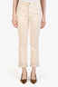 Dorothee Schumacher Cream Denim High Waisted Straight Leg Jeans Size 3