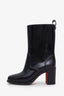 Christian Louboutin Black Rubber Heeled Boots Size 37