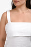 Theory White Linen Blend Tie-Back Midi Dress Size M