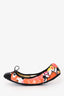 Jimmy Choo Orange Floral Scrunch Ballet Flat Size 41