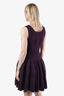 Alaïa Purple Knit Sleeveless Flare Dress Size 42