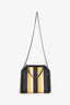 Stella McCartney Black/Yellow Striped Wicker Mini Chain Tote