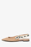 Christian Dior Beige Technical Fabric J'Adior Slingback Flat Size 35