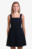 Theory Navy Linen Blend Square Neck Mini Dress Size 4