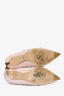 Christian Dior 2016 Pink Denim Flower Crystal Embellished 'Garland' Heels Size 38