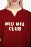 Miu Miu Red 'Miu Miu Club' Sweatshirt Size XS