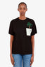 Loewe Black Cotton Knit Anagram Embellished Palm Tree T-Shirt Size S