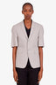 Thom Browne Light Grey Wool SS Blazer Size 0