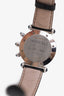 Chopard 18K White Gold Diamond Set Imperiale Chronograph Quartz Movement Watch With Black Crocodile Strap