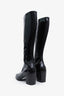 Saint Laurent Black Patent Leather Otto 70mm Knee High Boots Size 42