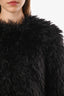 Comme des Garçons Black Faux Fur Peplum Jacket Size S
