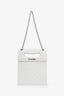 Pre-loved Chanel™ 2014 White Quilted Lambskin Delivery Cutout 2way Bag
