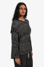 Isabel Marant Runway Black Linen Blend Distressed Fringed Cropped Long Sleeve Top Size 40