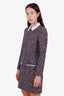 Maje Navy/Red Tweed Zipper Mini Dress Size 1