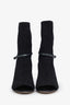 Miu Miu Black Glitter Accents Sock Boots Size 37
