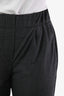 Brunello Cucinelli Grey Checkered Elastic Waist Trousers Size 4 US