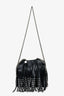 Stella McCartney Black Faux Leather Studded Fringe Mini Falabella Tote Bag