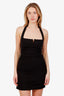 Reformation Black Cotton Halter Neck Dress Size S