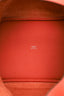 Hermès 2021 Orange Clemence Leather PHW 'Picotin Lock 18' Top Handle Bag with Twilly