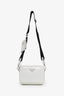 Prada White Patent Leather Square Crossbody Bag