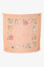 Gucci Orange Silk Fruit Graphic Scarf