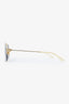 Bottega Veneta Black/Gold Aviator Sunglasses