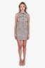 Theory Brown/Beige Tweed Mini Sleeveless Dress Size 0