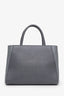 Fendi Grey Grained Leather Small 2Jours Tote with Strap