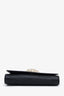 Versace Black Leather La Medusa Flap Chain Clutch