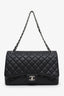 Pre-loved Chanel™ 2009-10 Black Caviar Maxi Single Flap Shoulder Bag