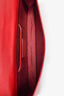 Christian Dior Red Patent Cannage Leather Lady Clutch with Chain