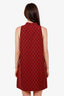 Sandro Burgundy Crystal Embellished Mini Dress Size 40
