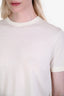 Theory White Wool Short Sleeve Boxy T-Shirt Size XS